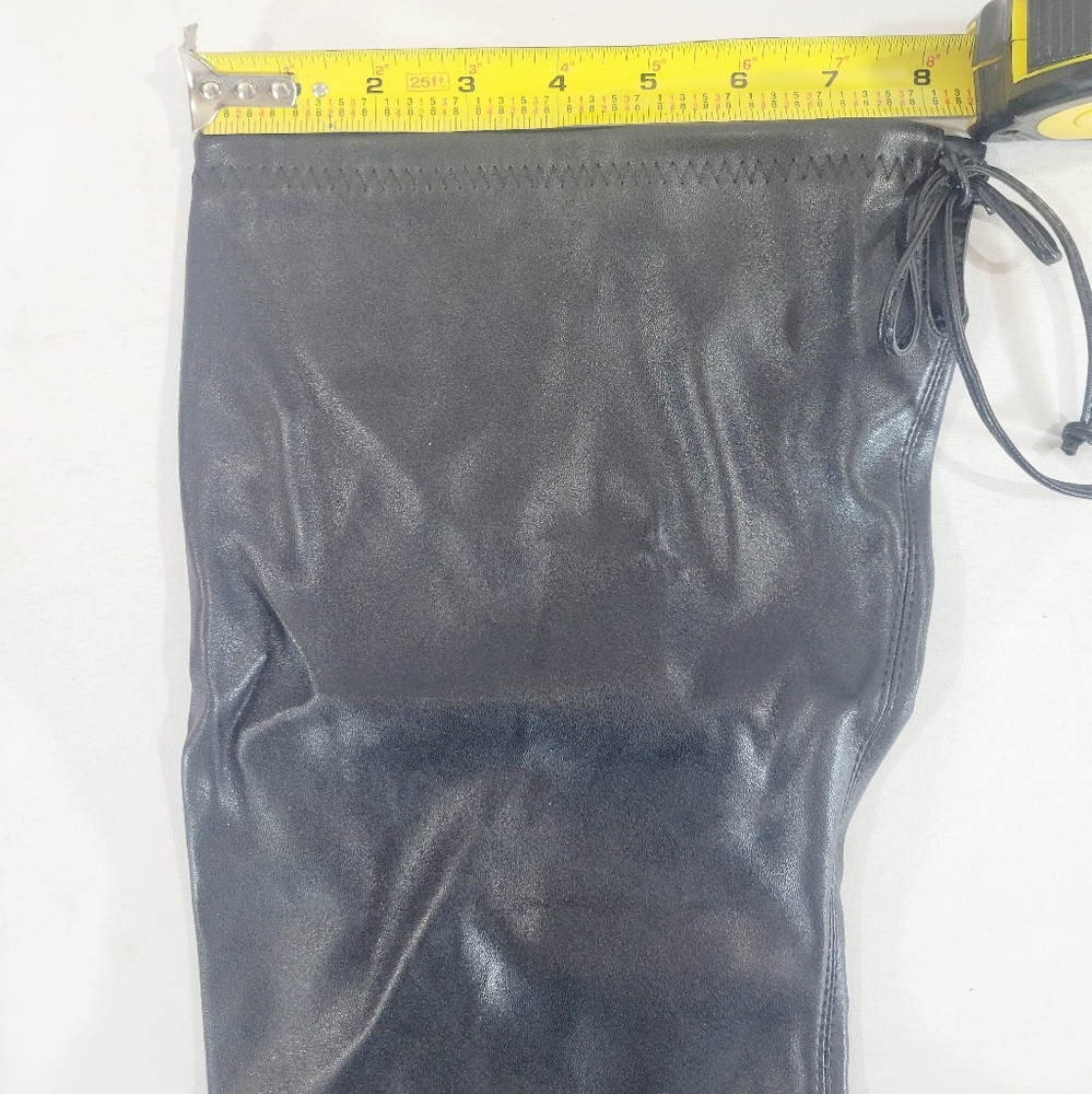 Faux Leather Thigh High Boots - Picture 4 of 4